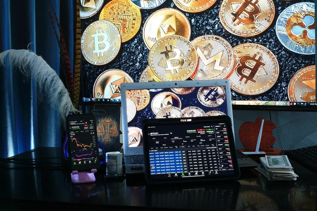 Cryptocurrency market analysis workspace